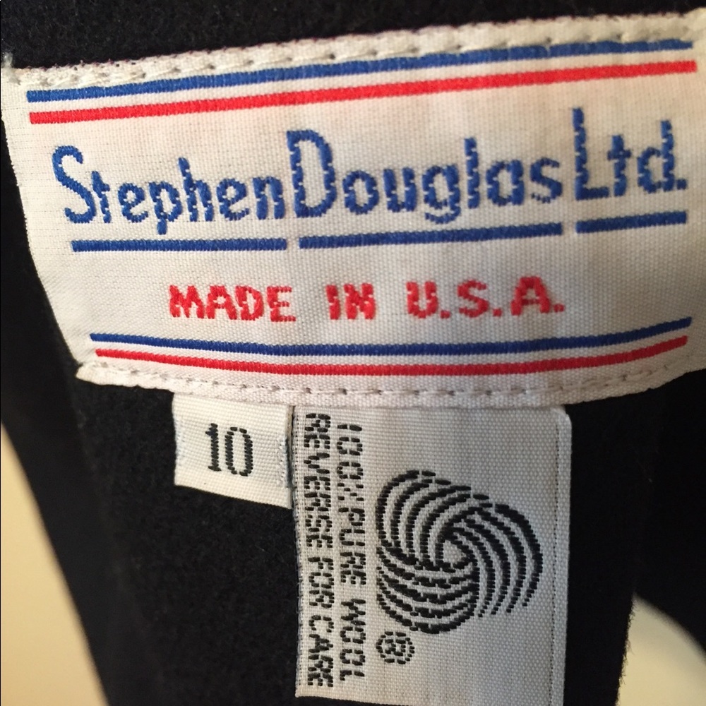 Stephen Douglas Ltd Black Wool Jacket- Size 10 View 2